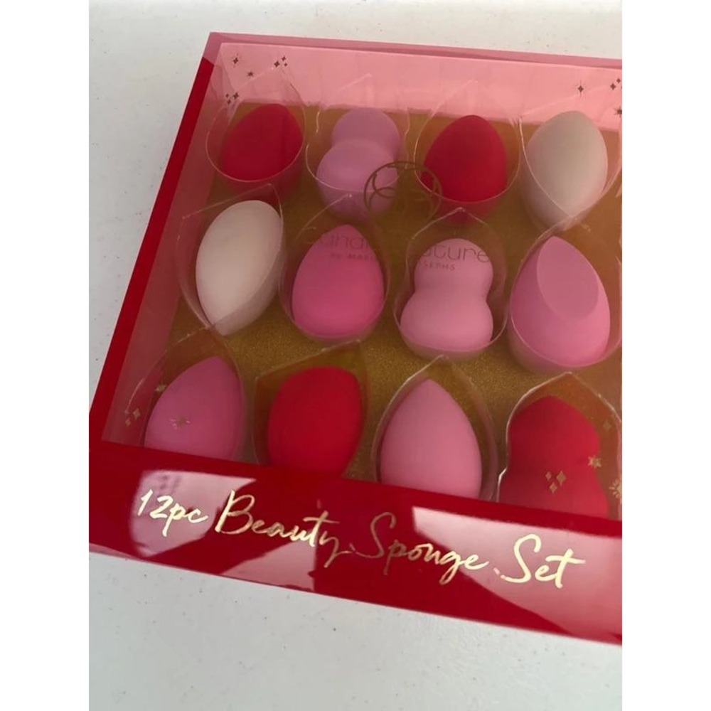 Candie Couture Beauty Sponge Set 12pc Pink Red NEW Non-Latex Makeup Blenders